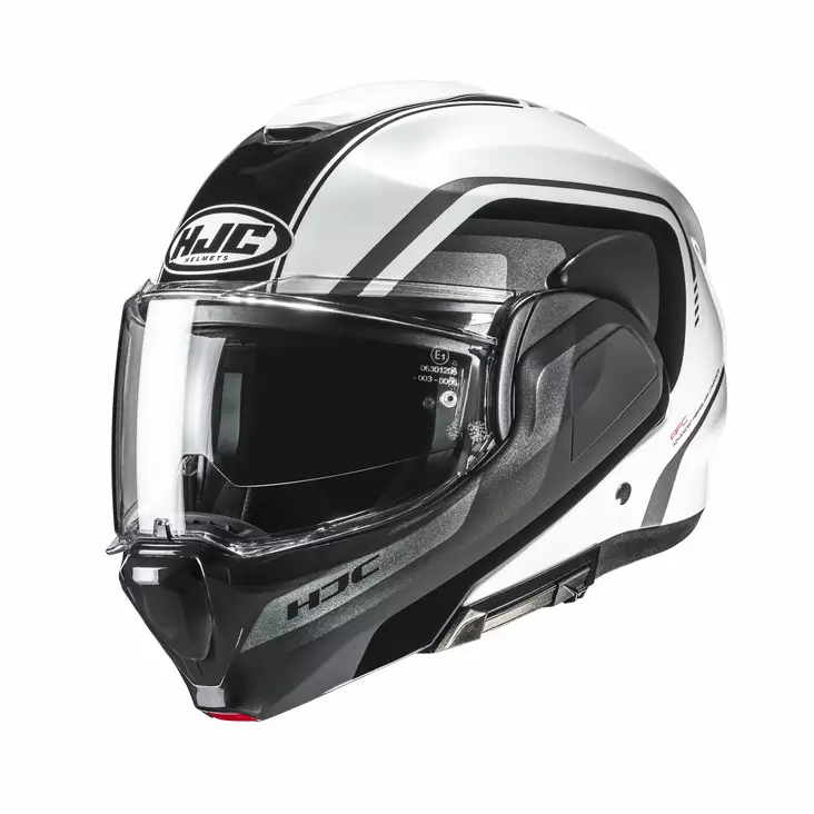 HJC Hjälm F100 Reef Svart/Vit MC1 - Öppna/Öppningsbara hjälmar - D505478 - 1