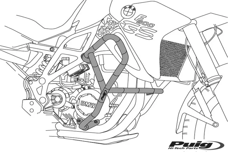 Puig Engine Guards Yamaha Tenere 700 21' - Motorbågar - D447068 - 1