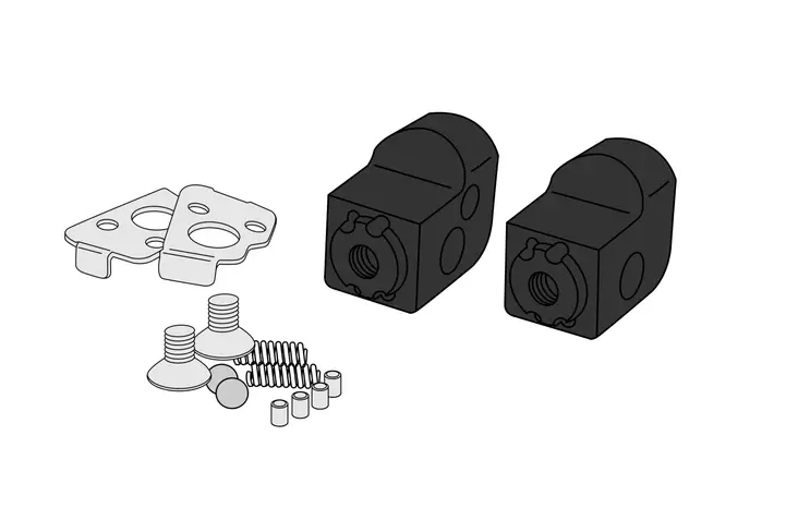 Puig Pair Footrest Fixation Passenger Su - Fotpinnar - D483828 - 1