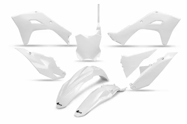 UFO Plastic kit 5-parts White KX250F 25- - Plastkit - D491488 - 1