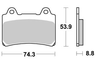 Sbs Bromsklossats Ceramic - Bromsbelägg - D106859 - 1