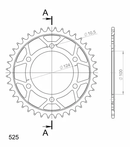 Supersprox / JT Bakdrev Stål 745.42 - Bakdrev - D7179 - 2