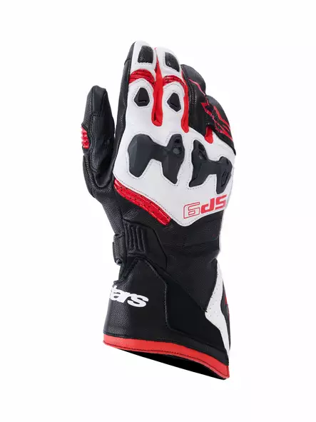 Alpinestars Handske SP-9 Svart/Vit/Röd - MC Skinnhandskar - D509479 - 1
