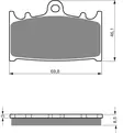GOLDFREN Bromsbelägg 032 Ceramic Carbon - Bromsbelägg - D26439 - 1