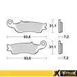 ProX Bromsbelägg fram YZ125/250 '08-21 + - Bromsbelägg - D18249 - 1