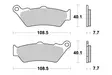 Sbs Bromsklossats Racing Sintered - Bromsbelägg - D113829 - 1