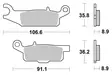 Sbs Bromsklossats Racing Sintered - Bromsbelägg - D113989 - 1