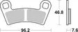 Sbs Bromsklossats Racing Sintered - Bromsbelägg - D114019 - 1