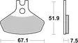 Sbs Bromsklossats Racing Sintered - Bromsbelägg - D114029 - 1