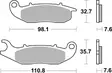 Sbs Bromsklossats Sintered Offroad - Bromsbelägg - D341169 - 1