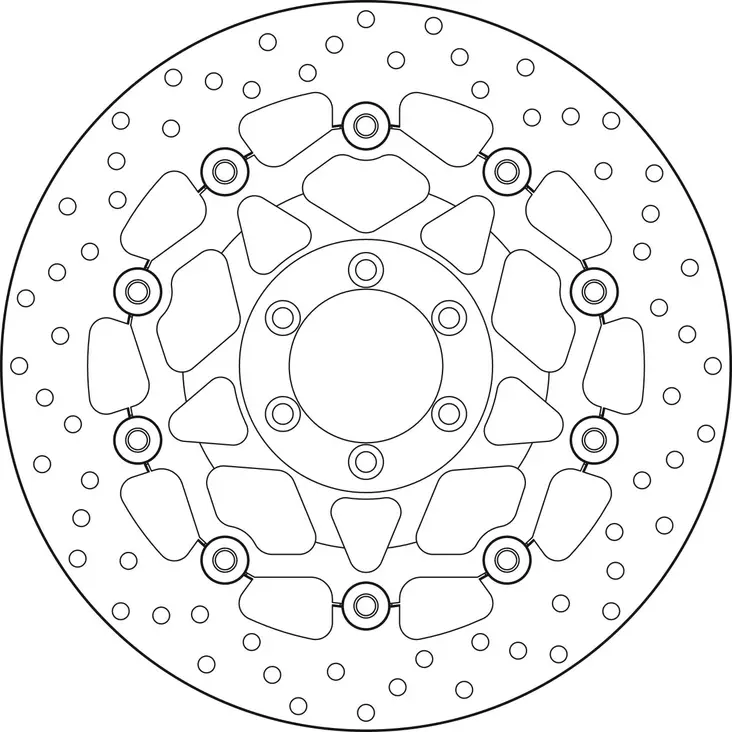 Brembo Serie Oro flytande bromsskiva - Bromsskivor - D88199 - 1