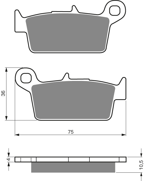 GOLDFREN Bromsbelägg 003 Ceramic Carbon - Bromsbelägg - D19249 - 1