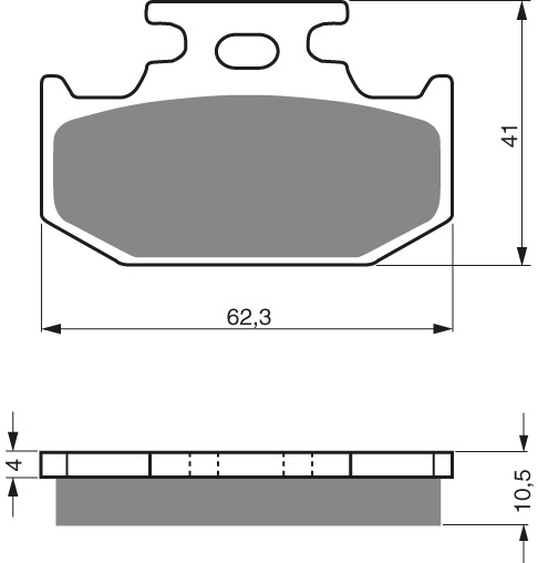 GOLDFREN Bromsbelägg 100 Ceramic Carbon - Bromsbelägg - D19289 - 1