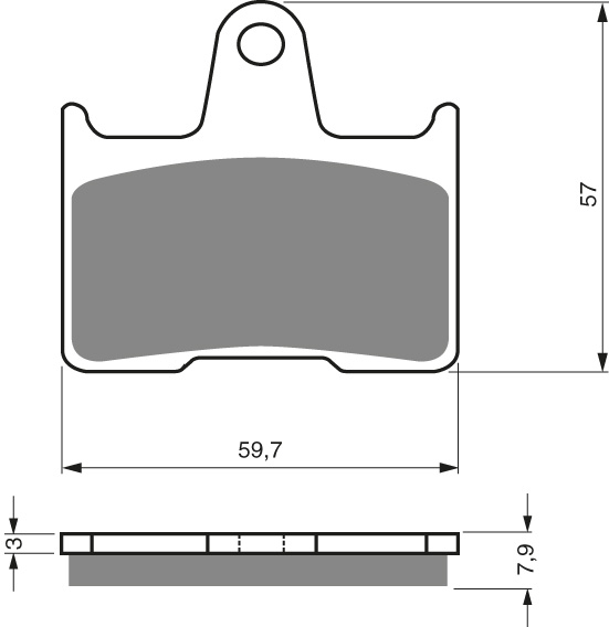 GOLDFREN Bromsbelägg 148 Ceramic carbon - Bromsbelägg - D26529 - 1