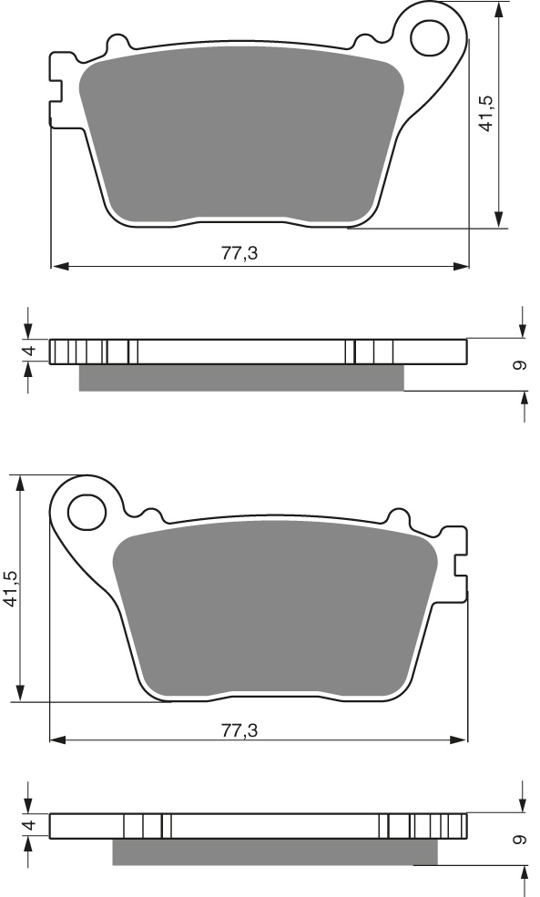 GOLDFREN Bromsbelägg 242 Ceramic Carbon - Bromsbelägg - D26579 - 1