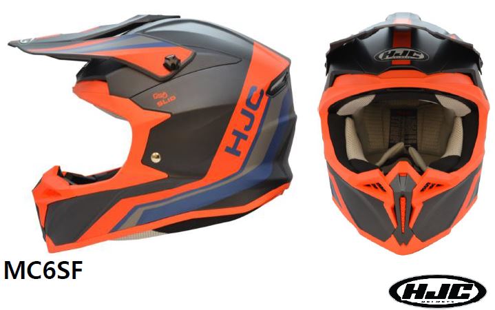 HJC Hjälm I 50 Flux Svart/Orange MC6SF - Crosshjälmar - D393289 - 1
