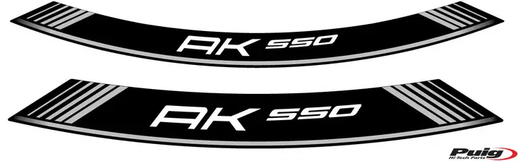Puig Kit 8 Rim Strips Kymco Ak550 C/Silv - Fälgdekaler - D186629 - 1