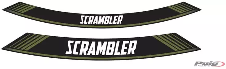 Puig Kit 8 Rim Strips Scrambler C/Green - Fälgdekaler - D185779 - 1