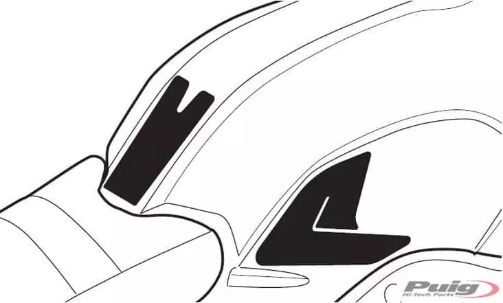 Puig Tank Pad + Side Part Bmw R Nine T 1 - Tankskydd - D185769 - 1