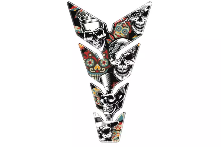 Puig Tank Pad Skull Party C/Black - Tankskydd - D427259 - 1