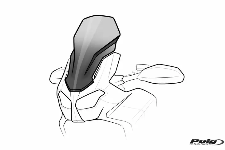 Puig Touring Screen Yamaha Mt-07 Tracer - Vindskydd - D374219 - 1