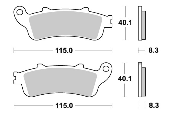 Sbs Bromsklossats Ceramic - Bromsbelägg - D113889 - 1