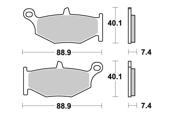 Sbs Bromsklossats Ceramic - Bromsbelägg - D113969 - 1