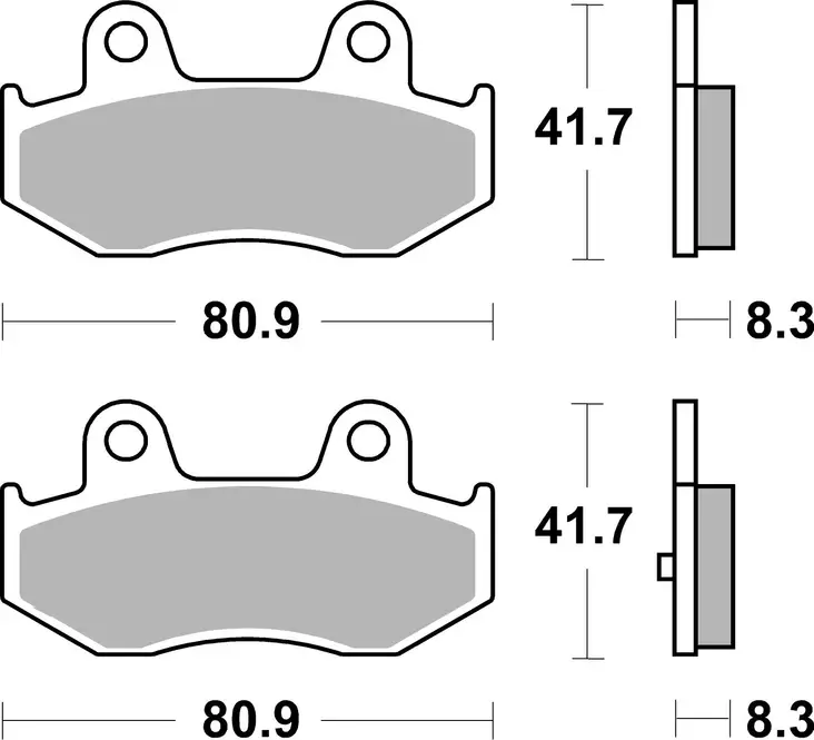 Sbs Bromsklossats Ceramic - Bromsbelägg - D224329 - 1