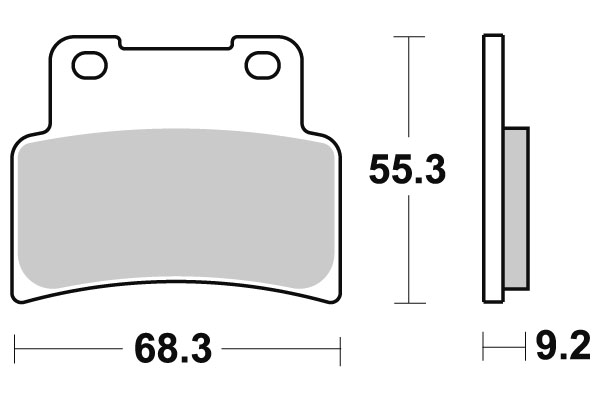Sbs Bromsklossats Dual Carbon - Bromsbelägg - D113979 - 1