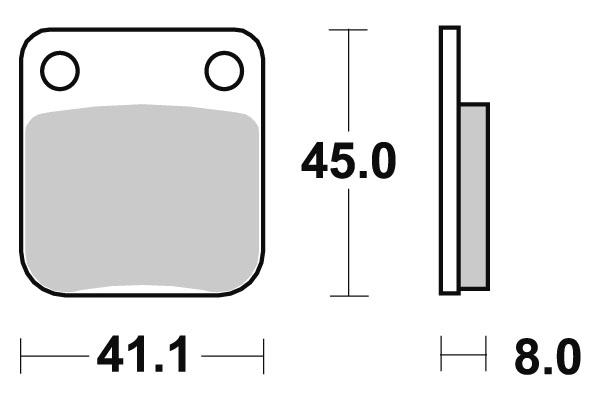 Sbs Bromsklossats Racing Sintered - Bromsbelägg - D113709 - 1