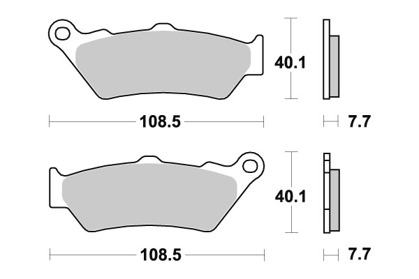 Sbs Bromsklossats Racing Sintered - Bromsbelägg - D113829 - 1