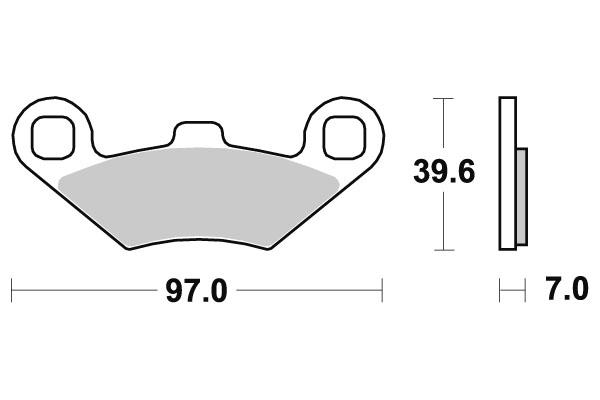 Sbs Bromsklossats Racing Sintered - Bromsbelägg - D113869 - 1