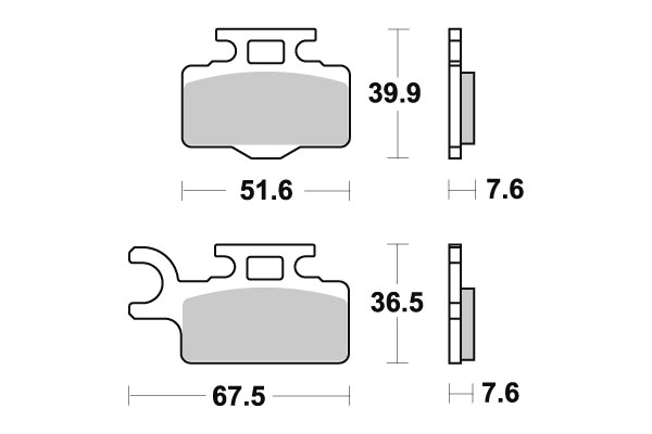 Sbs Bromsklossats Racing Sintered - Bromsbelägg - D113899 - 1
