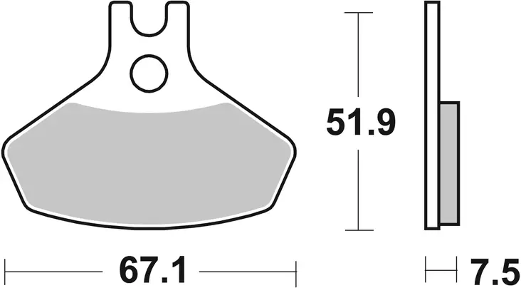 Sbs Bromsklossats Racing Sintered - Bromsbelägg - D114029 - 1