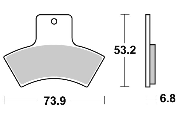Sbs Bromsklossats Sintered Atv - Bromsbelägg - D107019 - 1