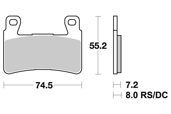 Sbs Bromsklossats Sintered - Bromsbelägg - D107009 - 1