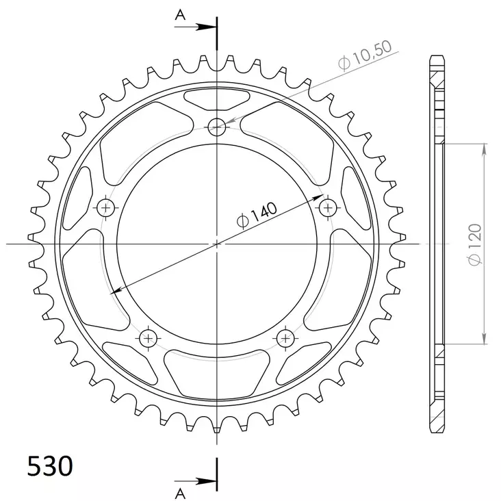 Supersprox Bakdrev Stål 1800.43 - Bakdrev - D6949 - 1