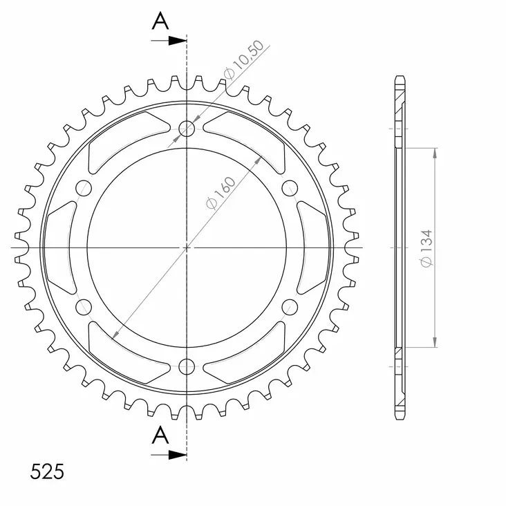 Supersprox / JT Bakdrev Stål 1307.43 - Bakdrev - D111189 - 2