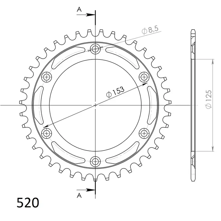 Supersprox / JT Bakdrev Stål 210.39 - Bakdrev - D6999 - 1