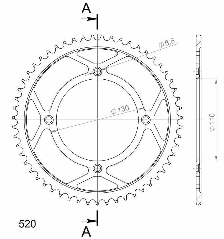 Supersprox / JT Bakdrev Stål 217.55 - Bakdrev - D7019 - 1