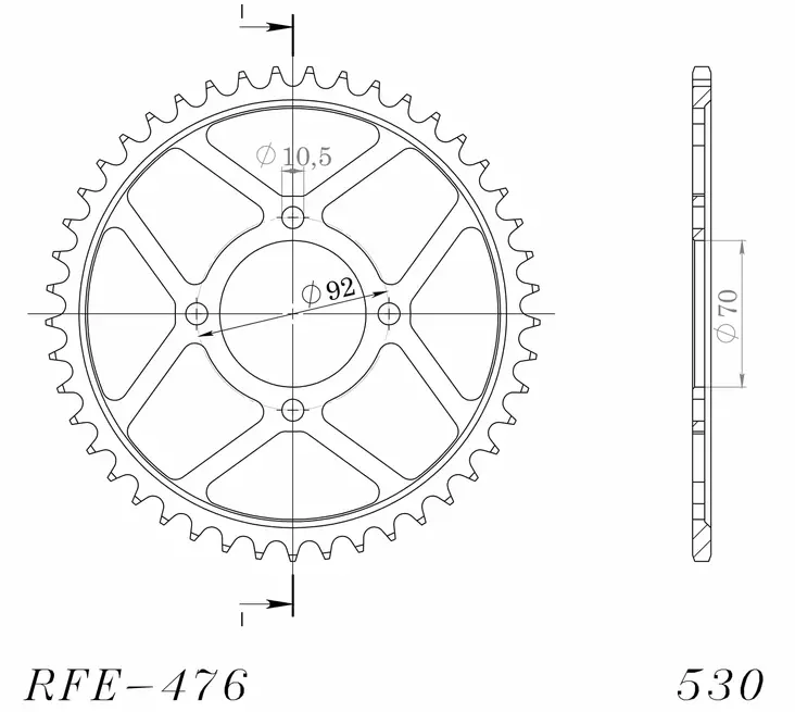 Supersprox / JT Bakdrev Stål 476.40 - Bakdrev - D111529 - 1