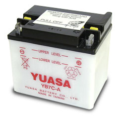 Yuasa Batteri, YB7C-A (CP) Inkl syra (4) - MC Universaldelar och Verktyg - D2629 - 1