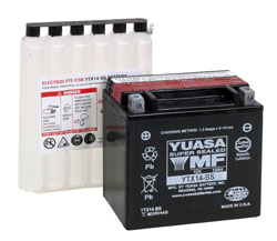 Yuasa Batteri, YTX14-BS (CP) Inkl syra ( - MC Universaldelar och Verktyg - D2649 - 1