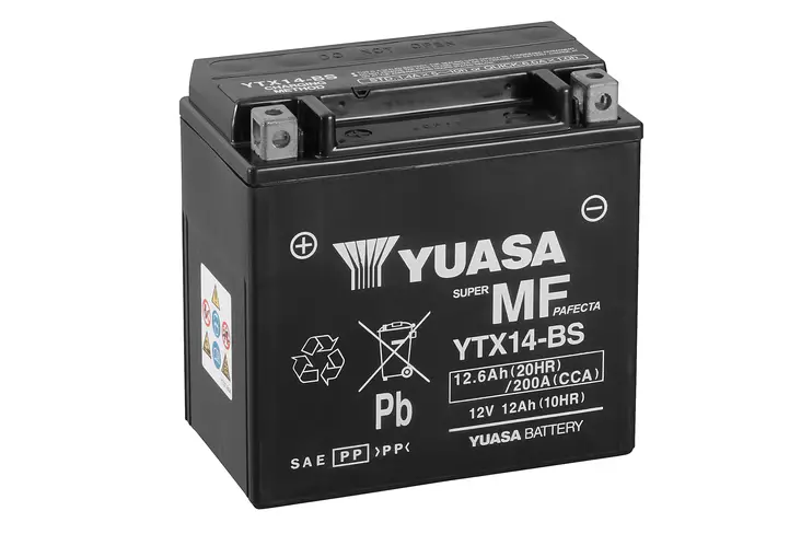 Yuasa Batteri, YTX14(WC) syrafylld (4) - MC Universaldelar och Verktyg - D393749 - 1