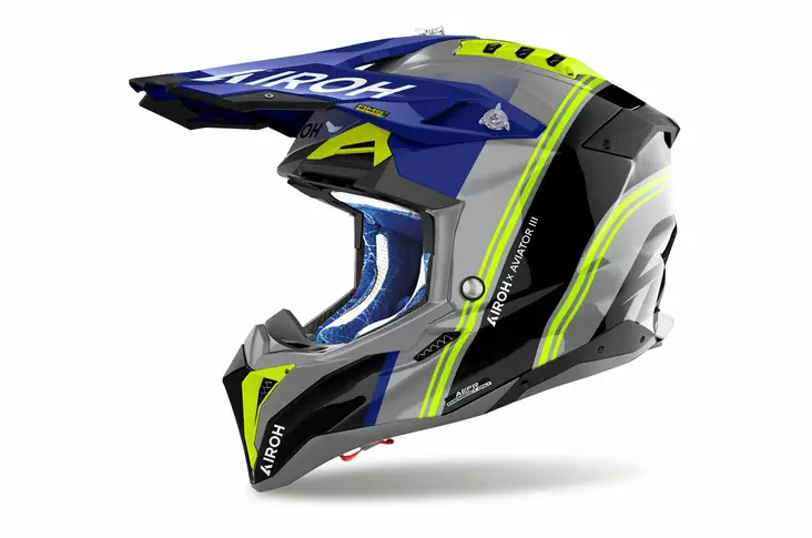 Airoh Hjälm Aviator 3 Hima Blå glansig - Crosshjälmar - D487059 - 1