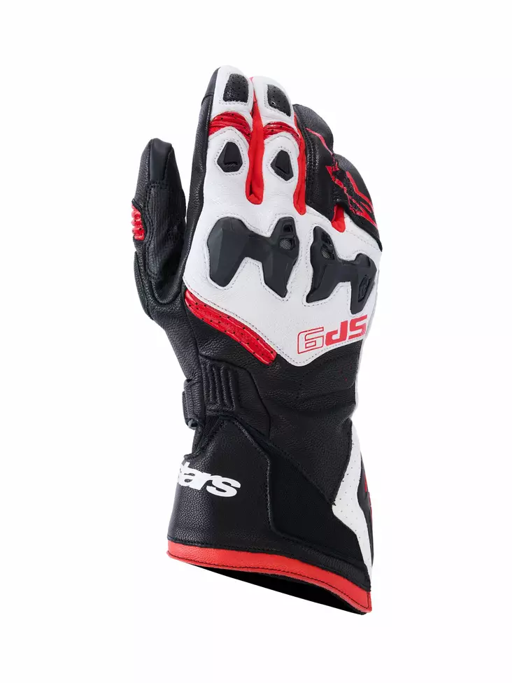 Alpinestars Handske SP-9 Svart/Vit/Röd - MC Skinnhandskar - D509479 - 1