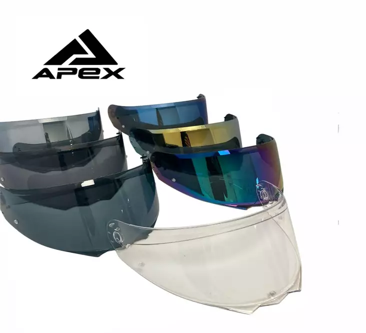 APEX MI100 Visor dark smoke pinlock read - Visir - D490819 - 1