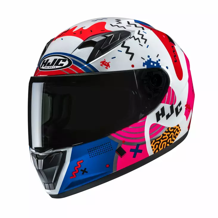 HJC Helmet Y10 Mika Junior Vit/Rosa MC28 - Juniorhjälmar - D509039 - 1