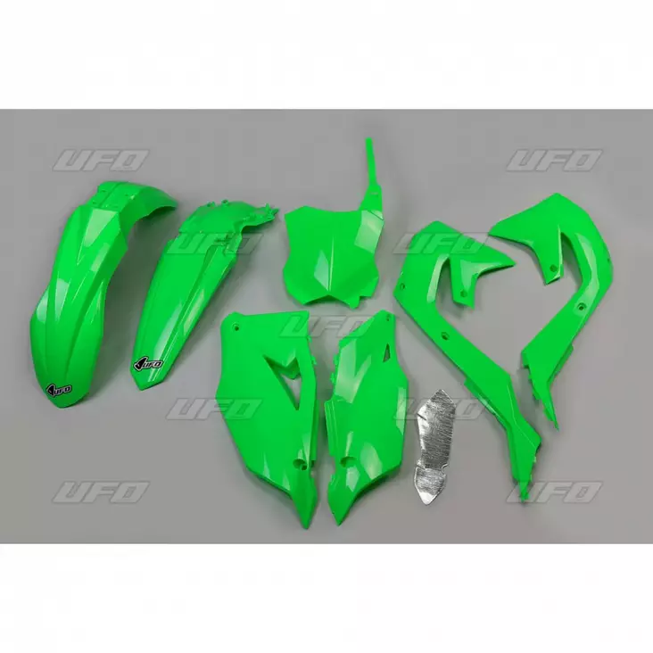 UFO Plastic kit 5-parts Neon-Green KX250 - Plastkit - D491489 - 1